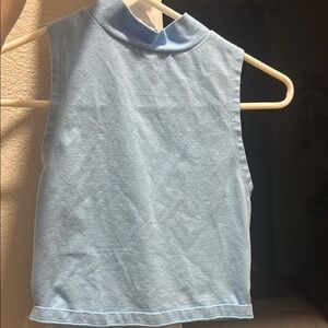 Light Blue Sleeveless Women's Top